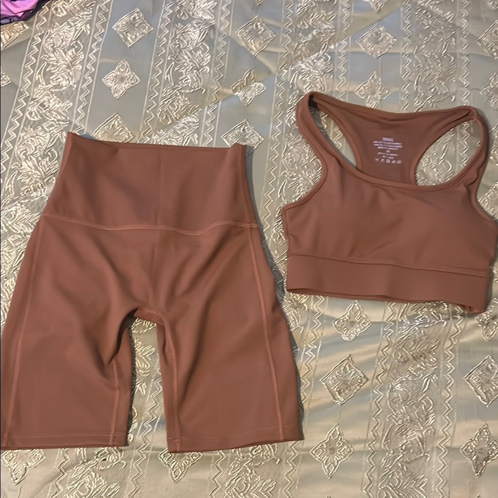 Chic Brown Workout Set